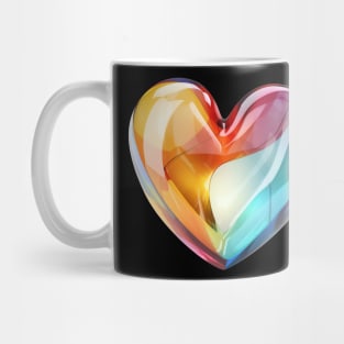 colorful glass heart Mug